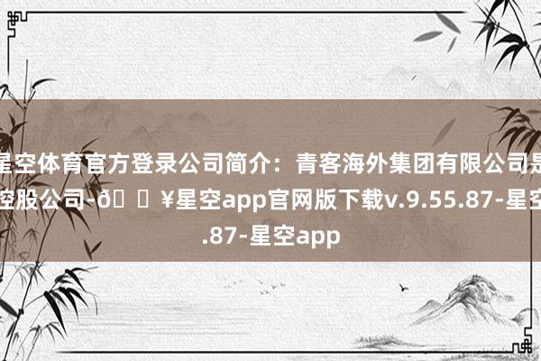 星空体育官方登录公司简介：青客海外集团有限公司是一家控股公司-🔥星空app官网版下载v.9.55.87-星空app